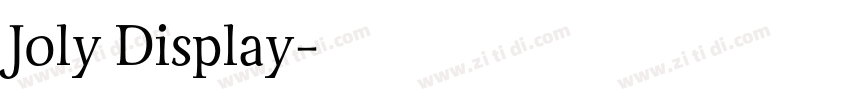 Joly Display字体转换